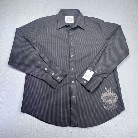 Level Ten Other - Level Ten Long Sleeve Shirt XXL Mens  Cowboy Stripped Button Up Justice Graphic